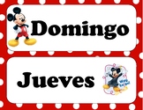 Mickey Mouse Spanish Days of the Week