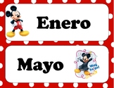 Mickey Mouse Spanish Months of the Year