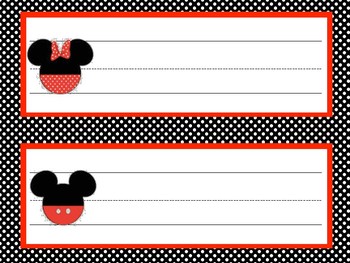 Mickey Mouse Name Tags Printable Free