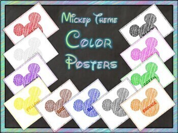 Preview of Mickey Theme Colors Posters & Cards