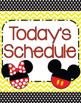 Mickey and Minnie Mouse Daily Schedule Cards *Disney* | TpT