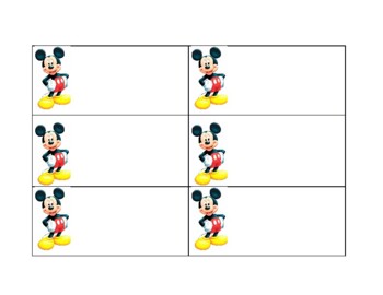 mickey and minnie mouse name labels by dana nava tpt