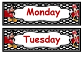 Mickey and Minnie days of the week and months of the year.