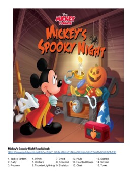 Preview of Mickey's Spooky Night Adapted Story