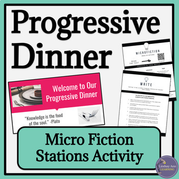 Preview of Micro Fiction Reading & Analysis Learning Stations Writing Activity