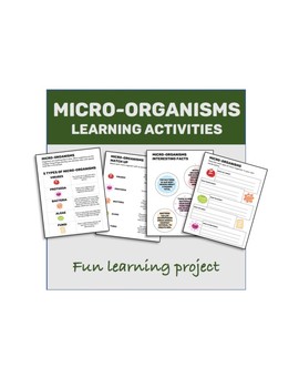 Preview of Micro-Organisms Learning Activities & Worksheets