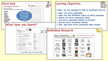 Preview of Micro organisms - 1. Introduction (PowerPoint, Worksheets and Videos)