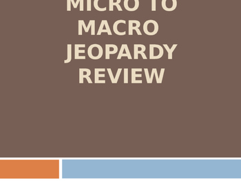 Preview of Micro to Macro Jeopardy (biology, living things)