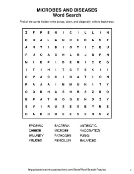 math for grade easy worksheets 1 Word and diseases Microbes Search Word Scramble   Puzzle,