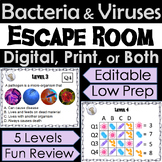 Bacteria & Viruses Activity: Microbiology Escape Room Scie