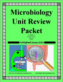 Preview of Microbiology Unit Review Packet (Bacteria and Viruses)