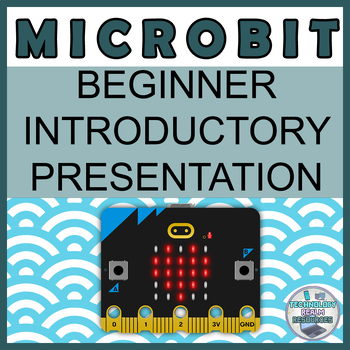Preview of Microbit BEGINNER Intro FIRST lesson presentation features sensors easy coding