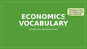 Preview of Microeconomics Vocabulary