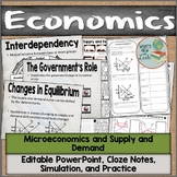 Microeconomics and Supply and Demand, Notes, Practice, and