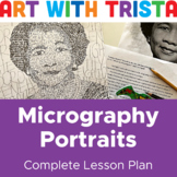 Micrography Portrait Art Lesson for Black History Month In