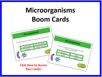 Preview of Microorganisms Boom Cards
