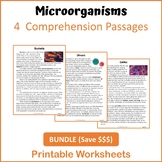 Microorganisms Bundle Reading Comprehension - Printable Wo