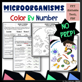 Microorganisms Color by Number | Science Coloring Page | B