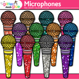 Microphones Clipart: Colorful 80's Vintage Retro Music Cli