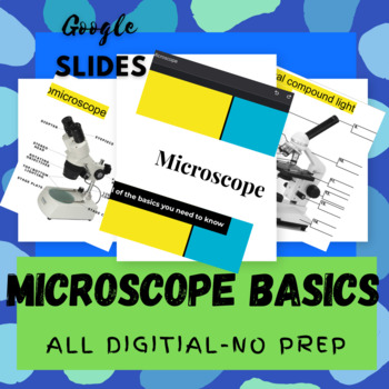 Preview of Microscope Basics Digital Learning Bundle; printable; editable