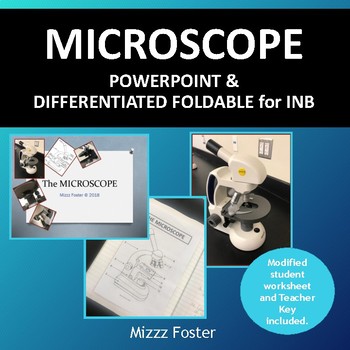 Preview of Microscope Guided Notes: PowerPoint and Differentiated Foldable for INB