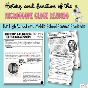 Preview of Microscope Close Reading: Exploring a Hidden World - for HS and MS Students