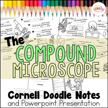 Preview of Microscope Doodle Notes | Middle School Science | Cornell Notes