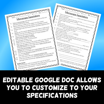 Microscope Expectations - Use Before Any Microscope Lab - FREE DOWNLOAD