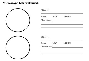Preview of Microscope Lab Template