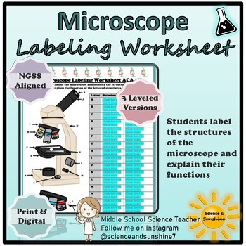 Microscope Labeling Worksheet (Easy No-Prep Sub Plan!) by ...