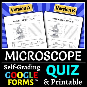 Microscope Quiz - Two Versions Editable by Tangstar Science | TpT