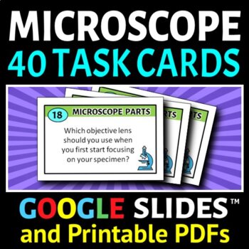 Microscope Task Cards Printable Cards Digital Cards In Google Slides