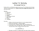 Microscope Practice Lab - Letter "e"