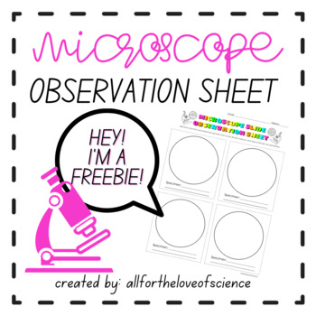 Preview of Microscope Slide Observation Sheet