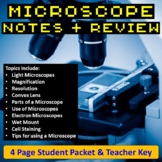 Microscope Student Notes Packet, Review, & Teacher Key