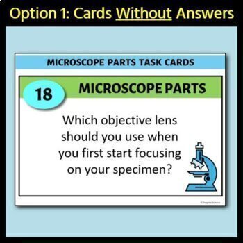 Microscope Task Cards Cards In Google Slides Distance Learning