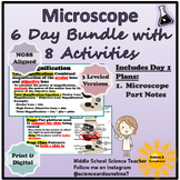 Microscope Unit Notes & Activities 6 Days Worth, 8 Materials