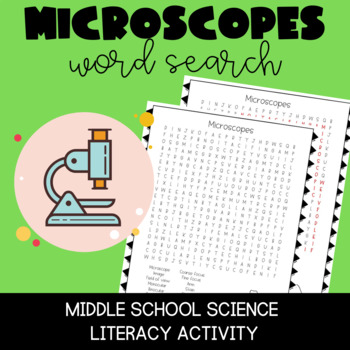 Microscopes Word Search Teaching Resources | TPT