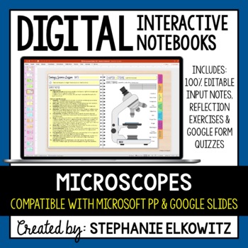 Preview of Microscopes Digital Interactive Notebook | Google Slides & Microsoft PP