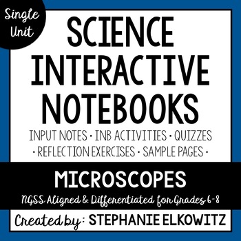 Preview of Microscopes Interactive Notebook Unit | Editable Notes