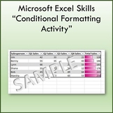 Conditional Formatting Lesson Activity for Teaching Micros