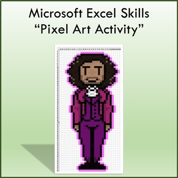 Preview of Pixel Art Lesson Activity for Teaching Microsoft Excel