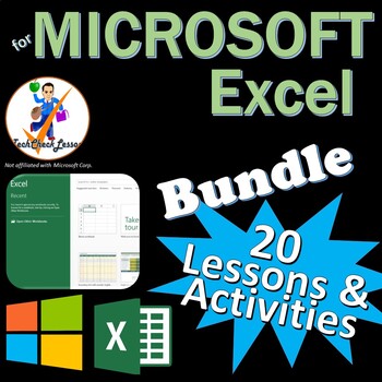 20 lessonsactivities for microsoft excel skills bundle by