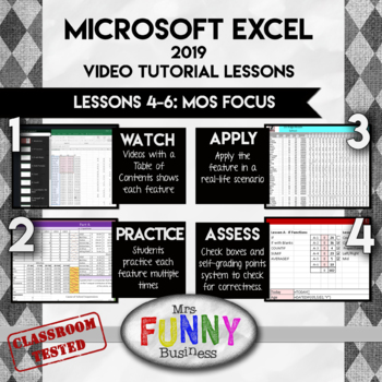 Preview of Microsoft Excel 2019 Lessons 4-6 - MOS Focus