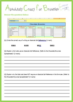 Preview of Excel - Absolute Cell Referencing Worksheet