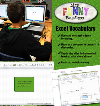 Preview of Microsoft Excel Vocabulary Video Tutorial UPDATED