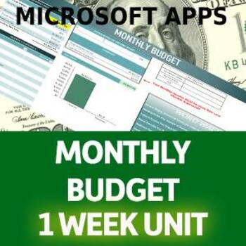 Preview of Microsoft Excel Fun Project Budgeting Personal Finance Lesson Plan | 1 Week Unit