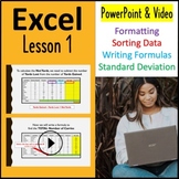 Microsoft Excel Lesson 1: Formulas (PowerPoint AND Video)