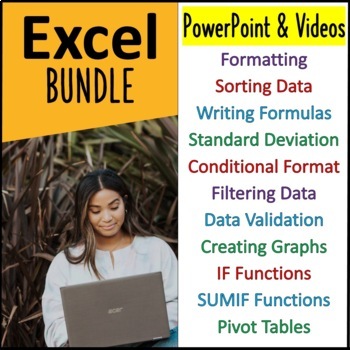 Preview of Microsoft Excel Lessons BUNDLE (Video & PowerPoint versions)