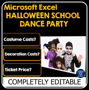 Preview of Microsoft Excel Project Halloween School Dance Party Activity